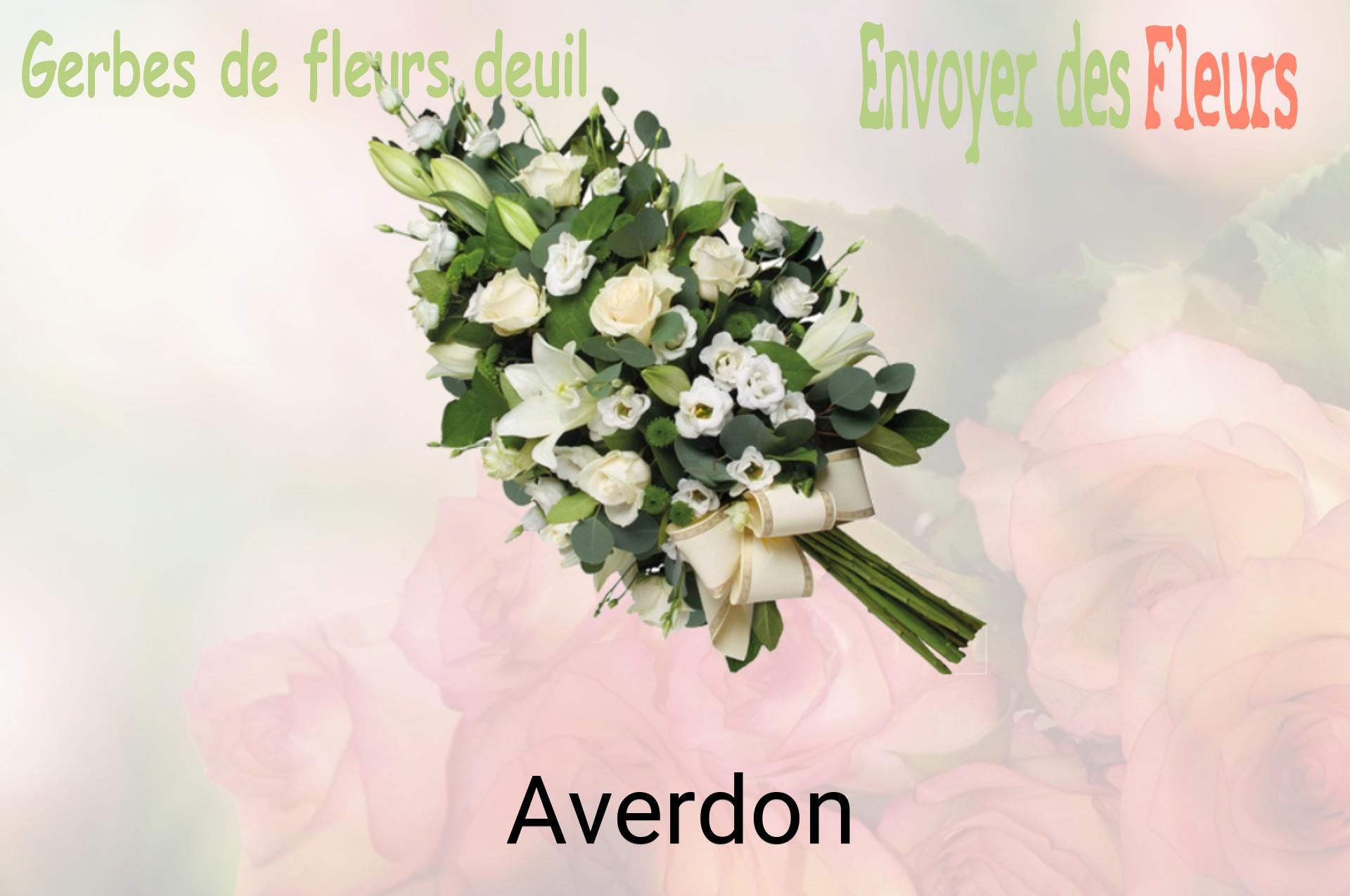 Gerbe de fleurs de deuil livrée à Averdon
